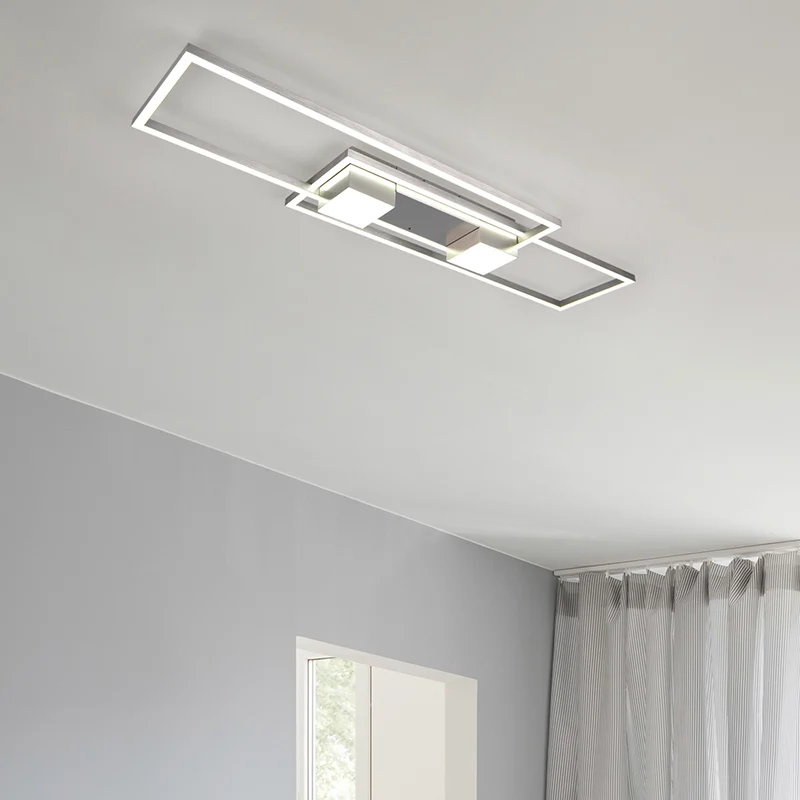 Plafón de techo diseño níquel, Sohaib, 37W, ajustable entre luz blanco cálido y frío LED, regulable en 3 pasos