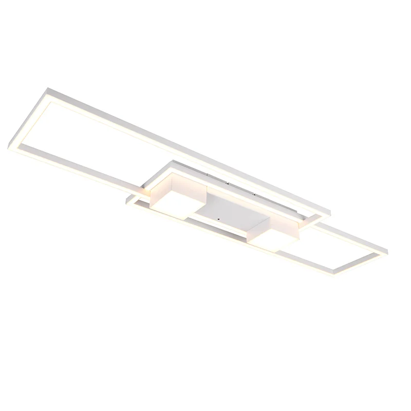 Plafón de techo diseño blanco, Sohaib, 37W, ajustable entre luz blanco cálido y frío LED, regulable en 3 pasos