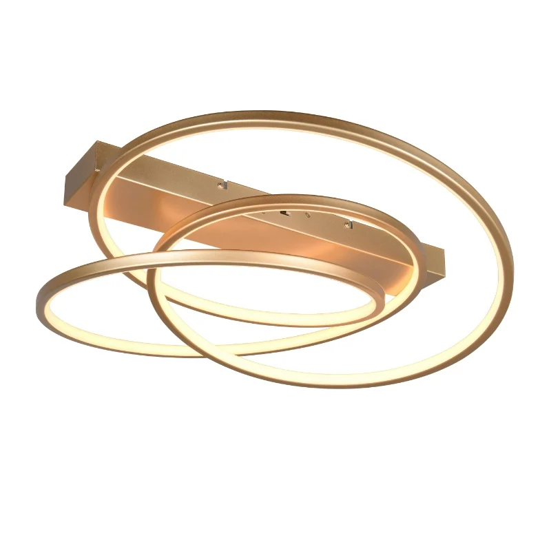 Plafón de techo diseño dorado, Teodore, 34W, white switch LED, regulable en 3 pasos