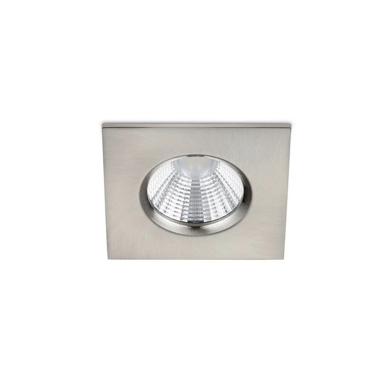 Foco empotrable baño moderno níquel, Iman, 5W, 3000K LED, IP65