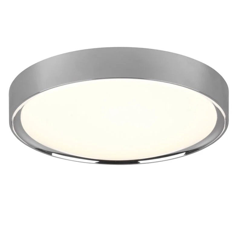Lámpara de techo baño de plástico cromada, Evelina, 18W, 3000K LED, IP44