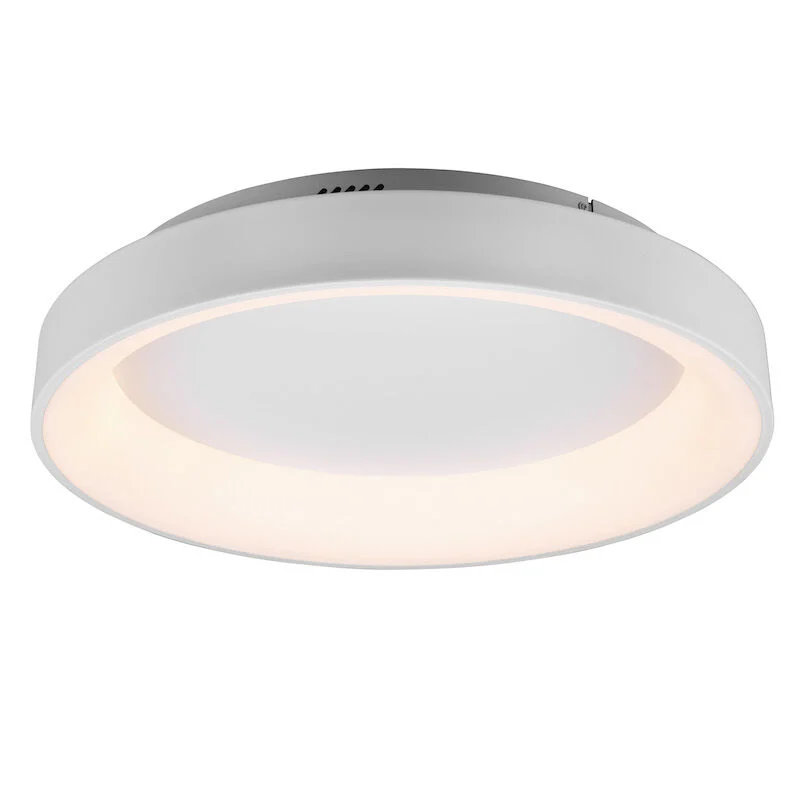 Plafón de techo moderno blanco, Jered, 48W, ajustable entre luz blanco cálido y frío LED, con mando a distancia
