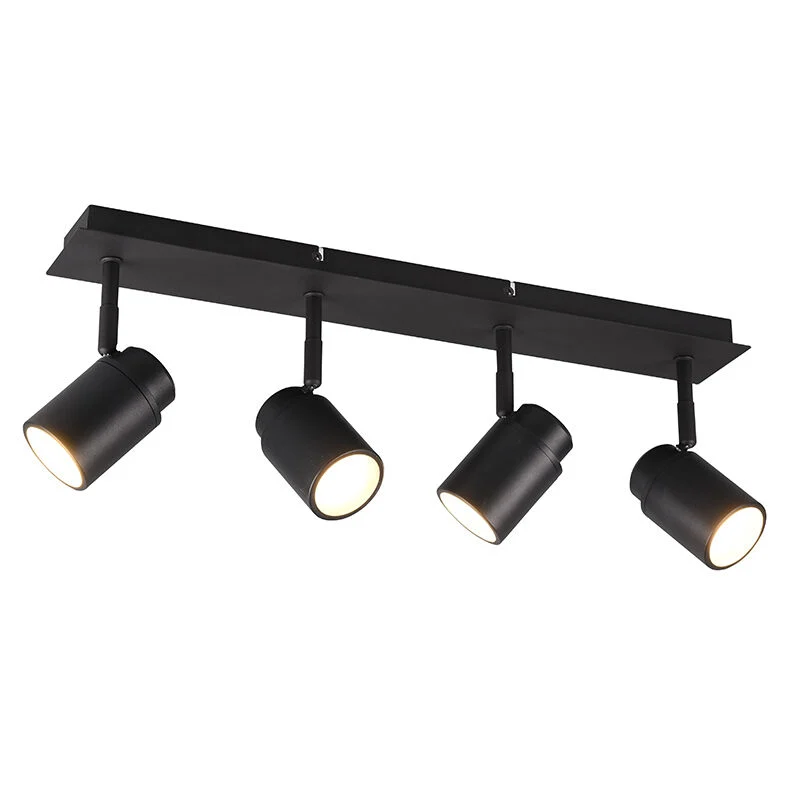 Foco techo baño moderno negro, Nelis, IP44