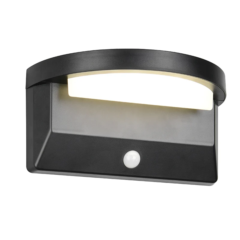 Aplique solar exterior moderno negro, Neelam, 8W, 4000K LED, IP44