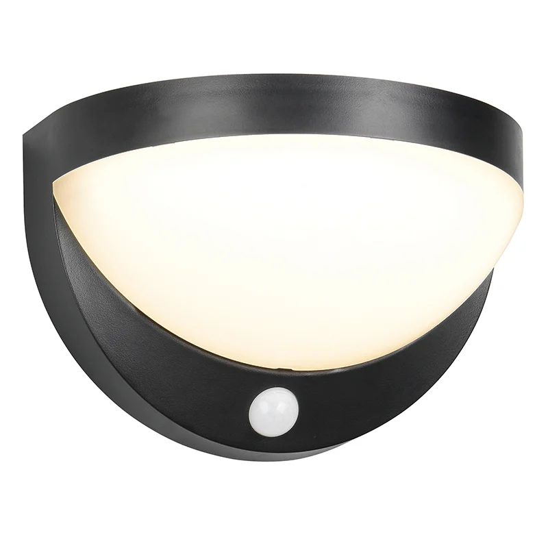 Aplique solar exterior moderno negro, Mutlu, 8W, 4000K LED, IP44