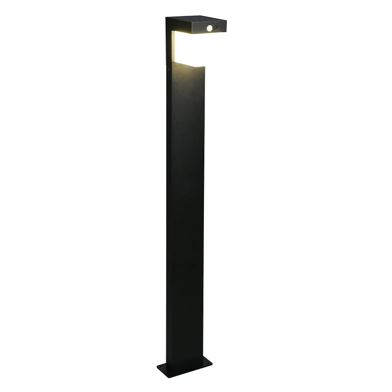 Lámpara de pie solar exterior moderna negra, Kadija, 5,5W, 4000K LED, IP44