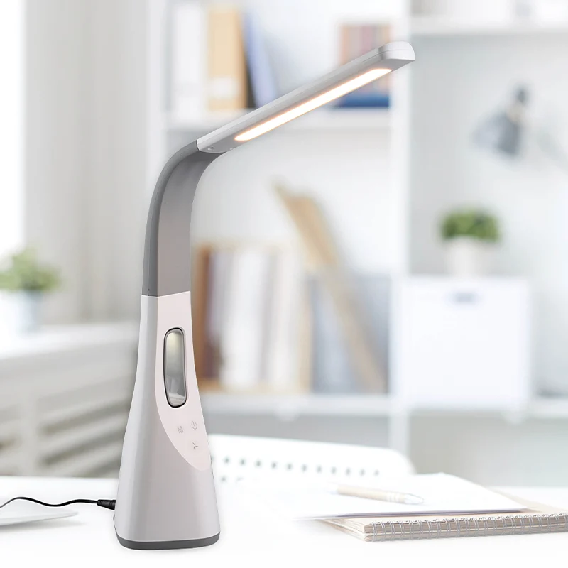 Flexo moderno blanco, Zuris, 5W, ajustable entre luz blanco cálido y frío LED, con regulador táctil