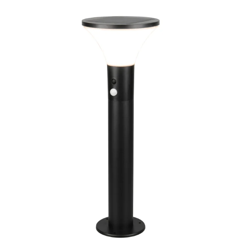 Lámpara de pie solar exterior moderna negra, Nebahat, 3W, 4000K LED, IP44