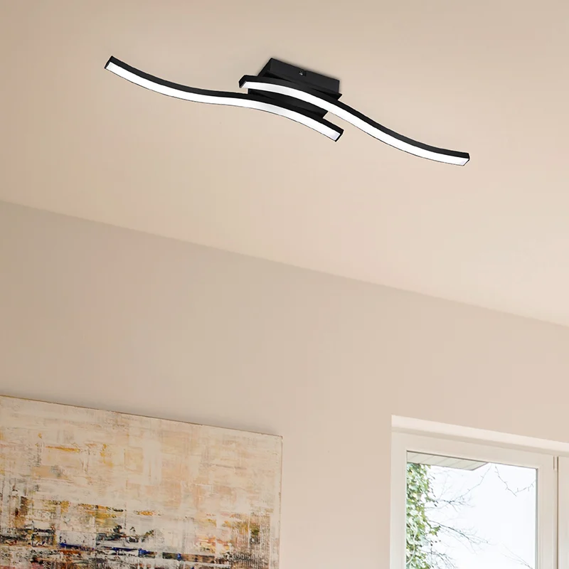 Plafón de techo moderno negro, Go, 5W, 3000K LED