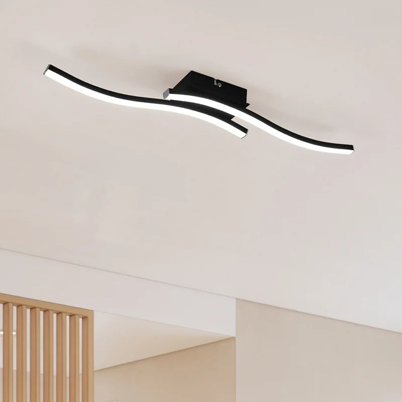 Lámpara de techo moderna negra, Go, 5W, 4000K LED