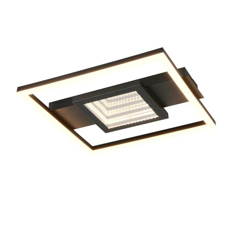 Lámpara de techo moderna negra, Sandhia, 16W, 3000K LED