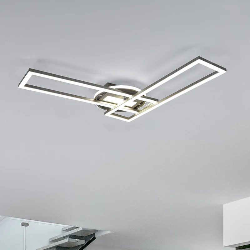 Plafón de techo moderno níquel, Jadon, 30W, ajustable entre luz blanco cálido y frío LED