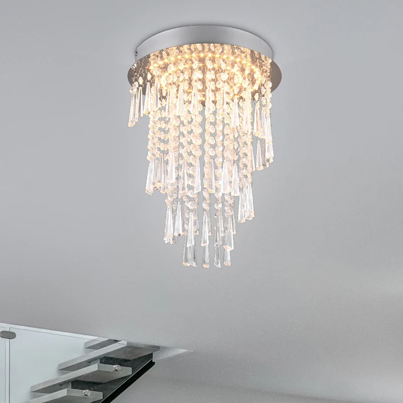 Lámpara de araña diseño cromada, Sjon, 18W, ajustable entre luz blanco cálido y frío LED, regulable en 3 pasos