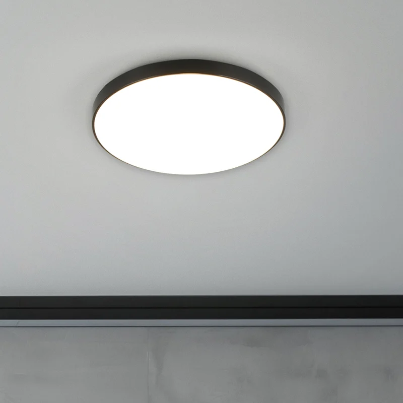 Plafón de techo de plástico negro, Sharde, 18W, 4000K LED, IP44