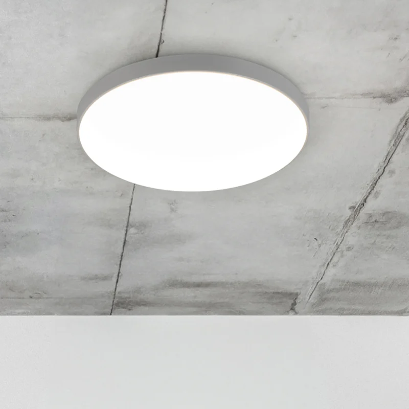 Plafón de techo de plástico gris, Sharde, 18W, 4000K LED, IP44