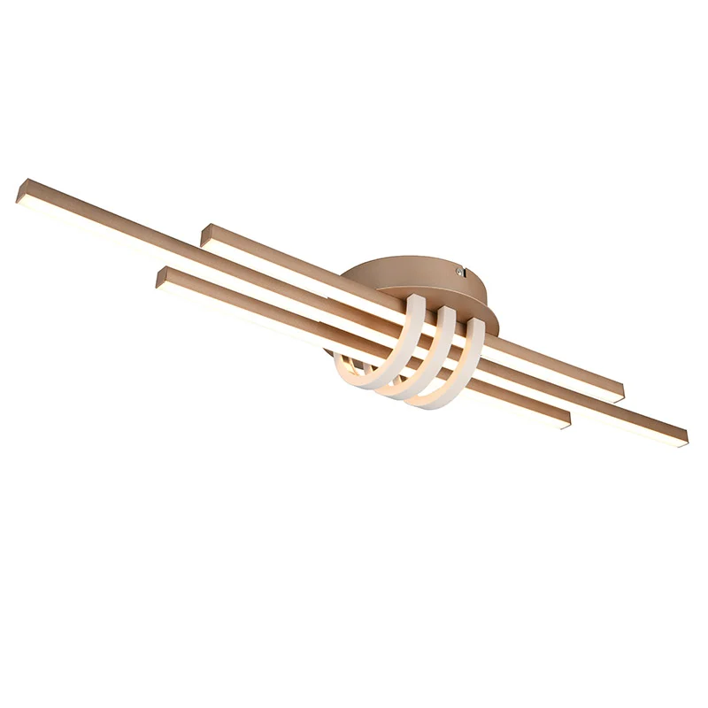 Plafón de techo moderno marrón, Saloua, 20W, 3000K LED, regulable en 3 pasos