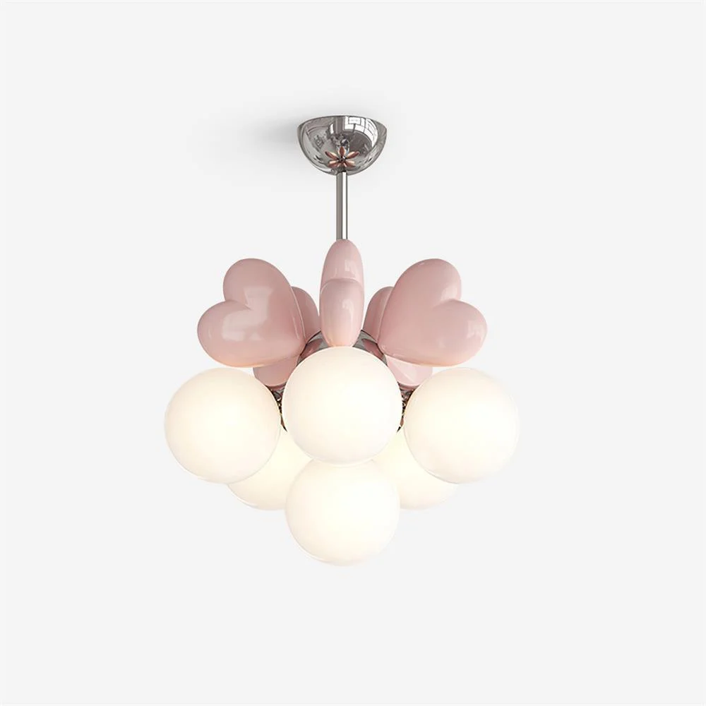 Araña De Luces Corazón Acentos Globo Sombras Juguetón Moderno Niños Habitación
