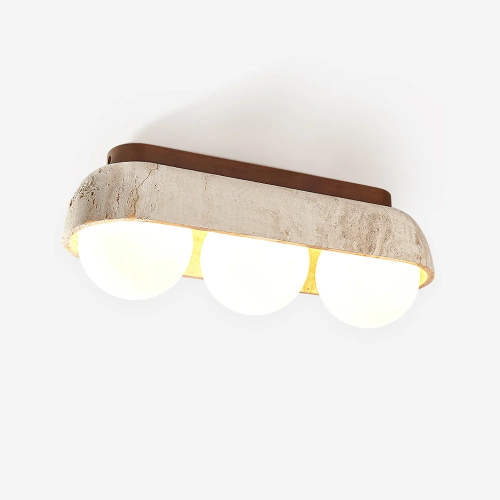Ritta Lámpara de Techo de Travertino Rectangular