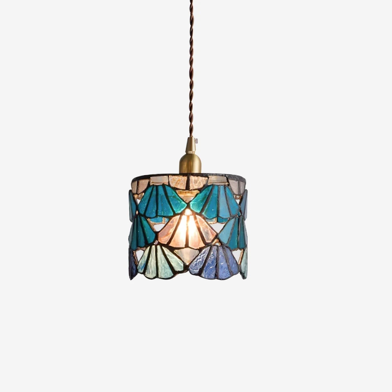 Lámpara Colgante Tiffany Vidrio Colorido