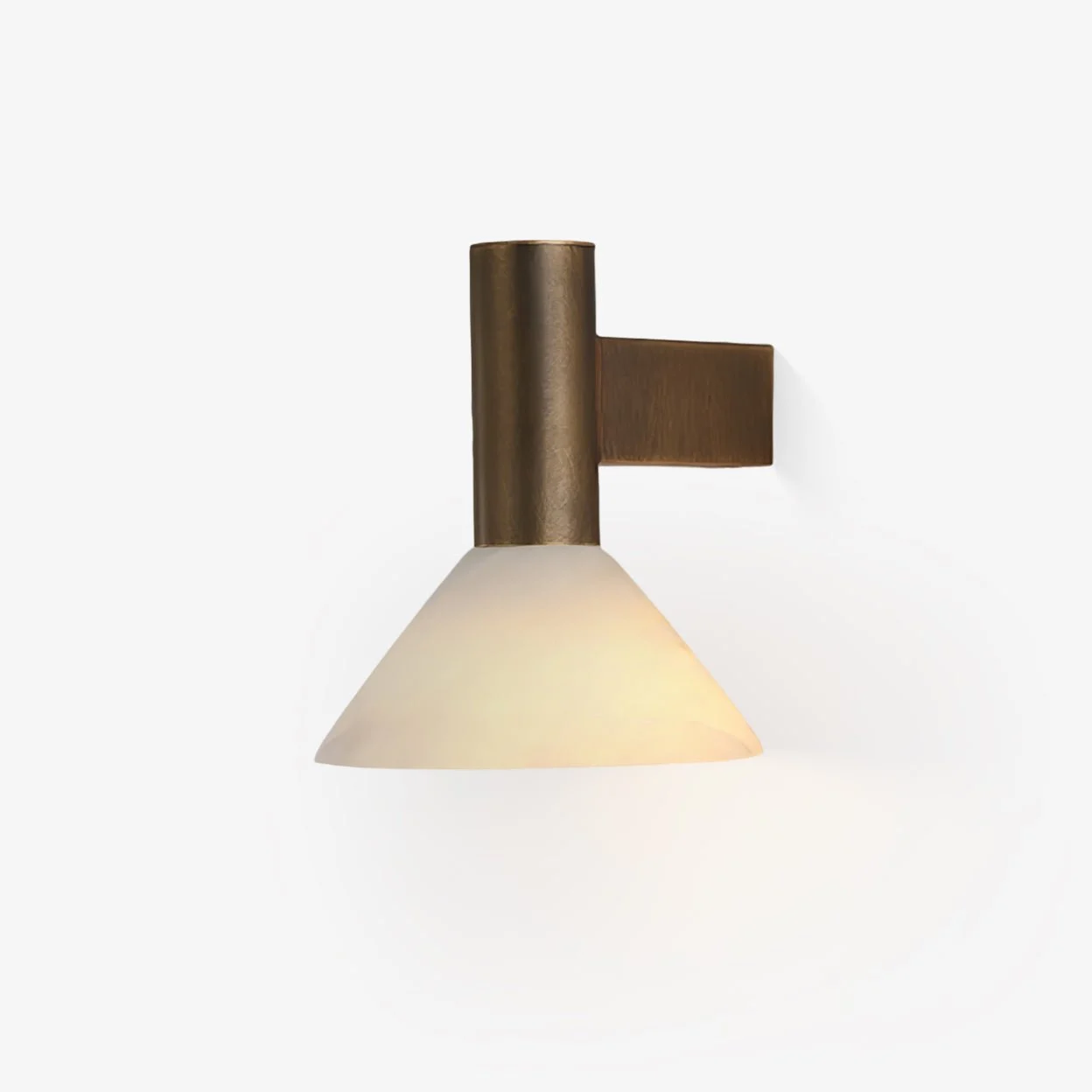 Eurnoria Aplique de pared Bronce Alabastro Moderno