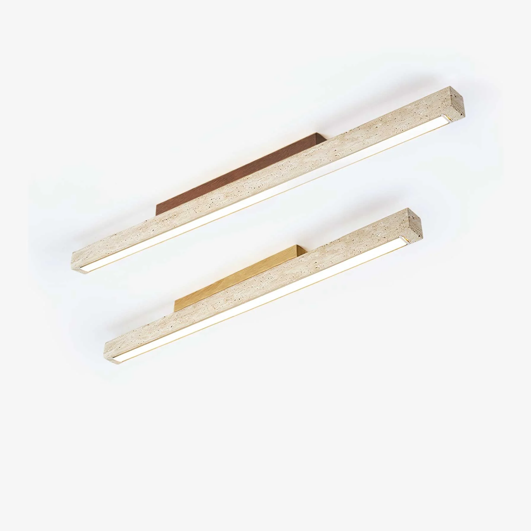 Orvenarae Lámpara Lineal Minimalista de Travertino