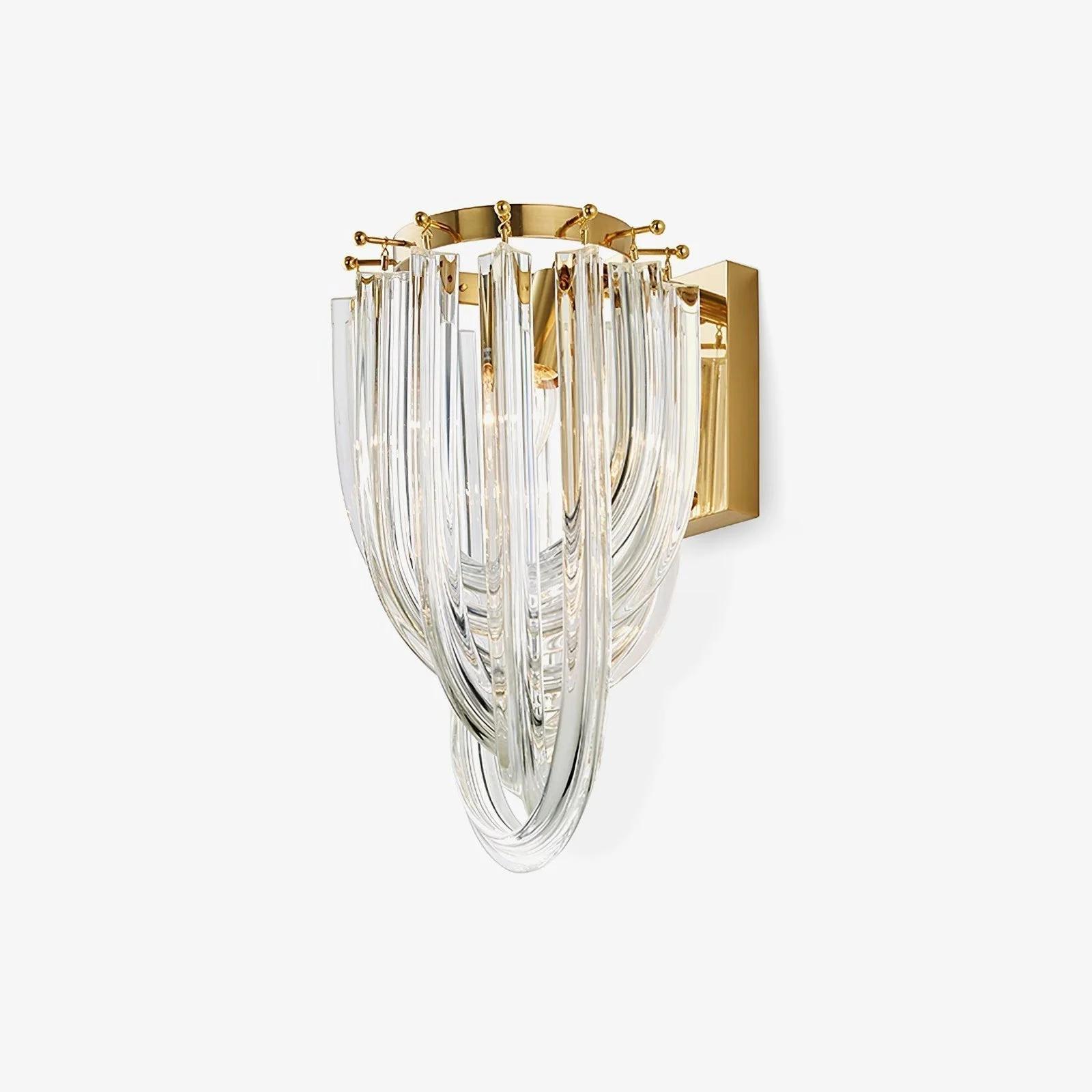 Aurora Aplique de pared Trevi Vidrio Murano Mid Century Moderno