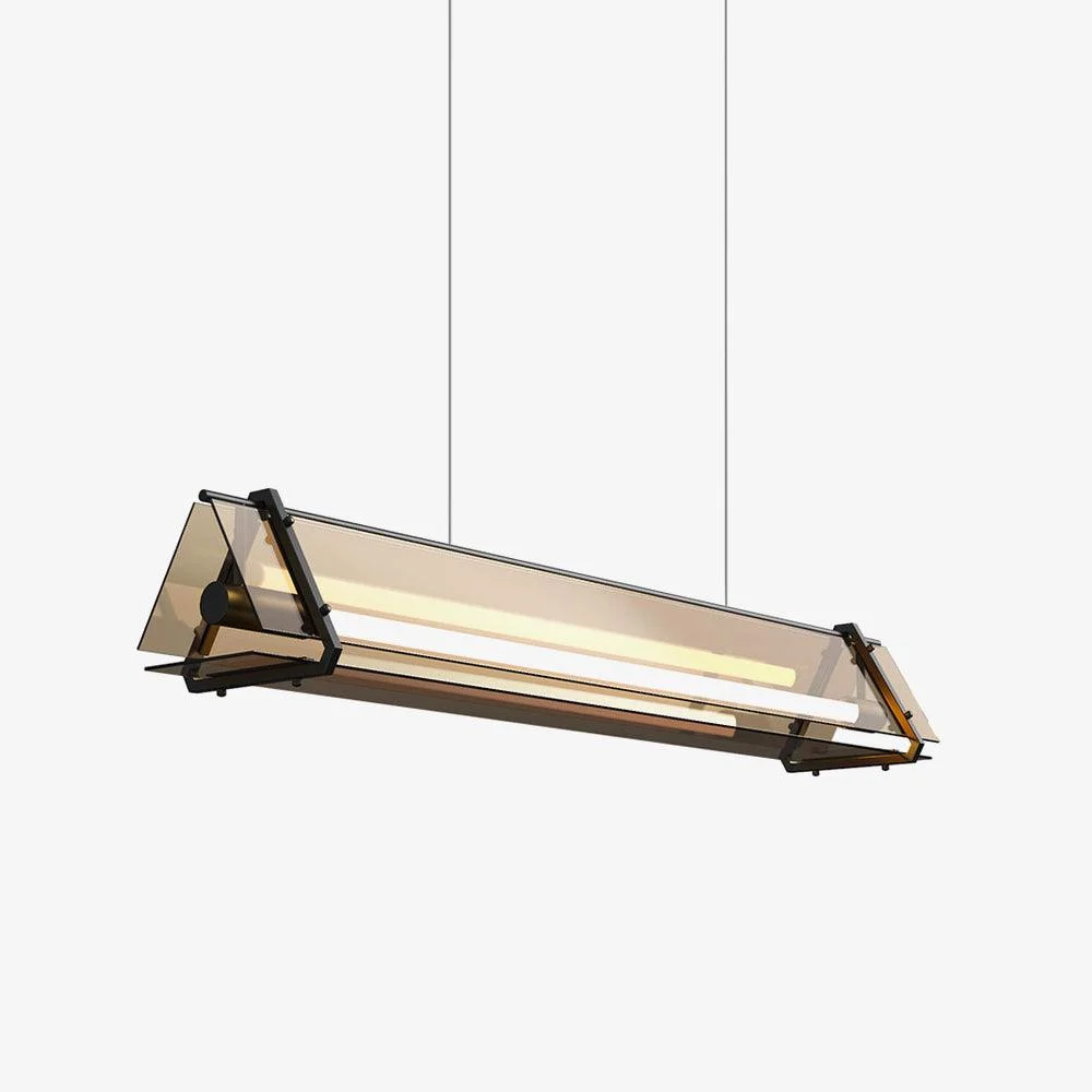 Lunaris Lámpara Colgante Marrón Vidrio Minimalista