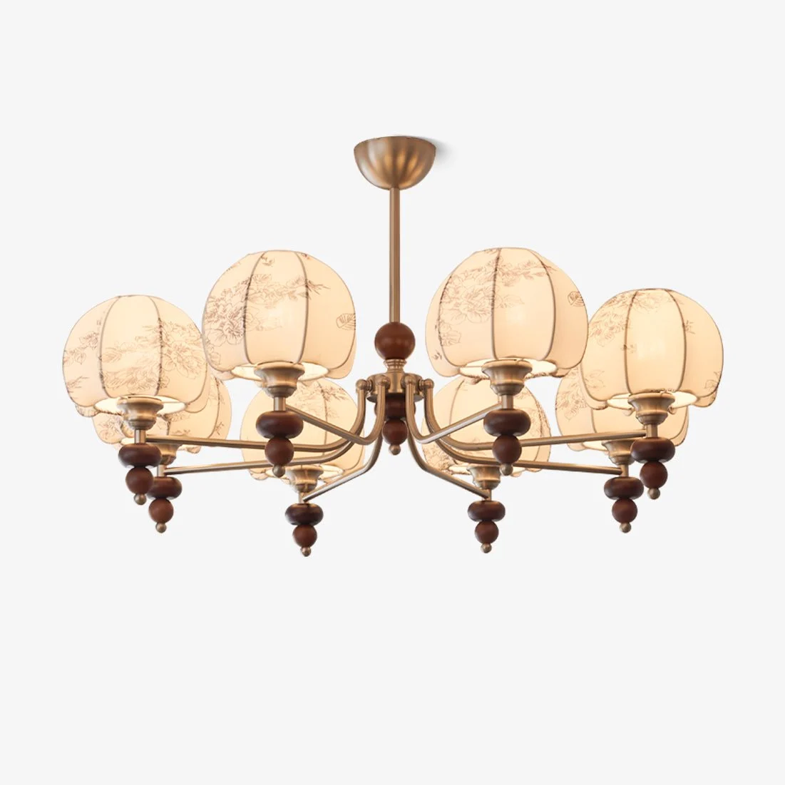 Comirisra Premium Tradicional Pétalo Tela Madera Araña De Luces