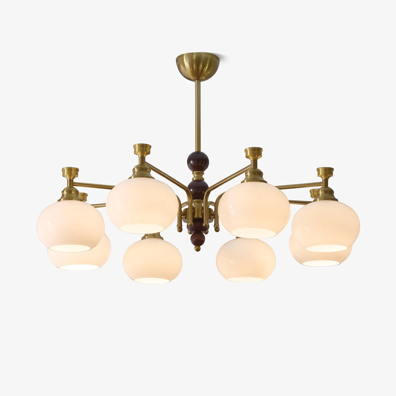 Aursolos Tradicional Madera Cristal Araña De Luces
