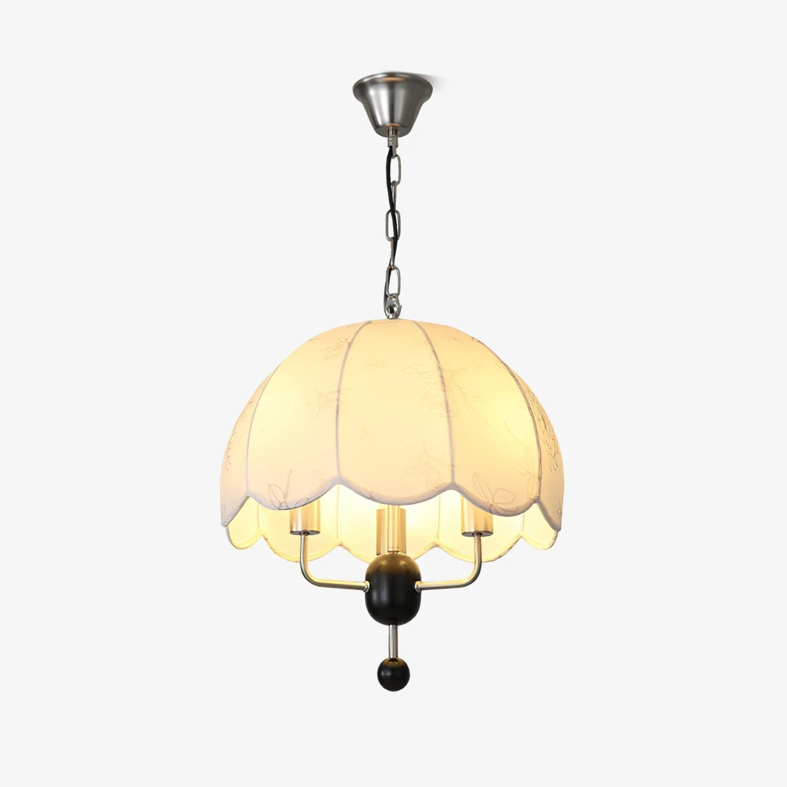 Ervaren Lámpara Colgante Vintage Bloom Tela y Madera