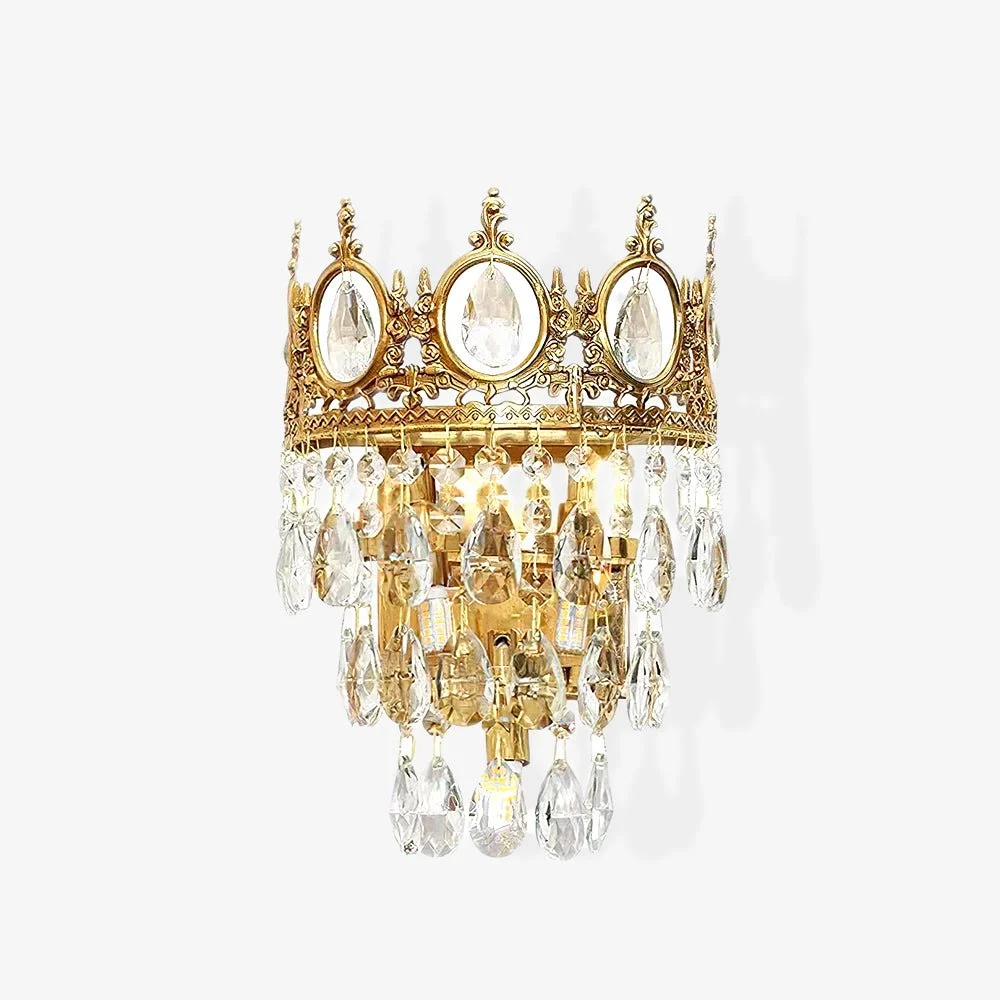 Ulliryra Wandleuchte Gold Kristall Vintage