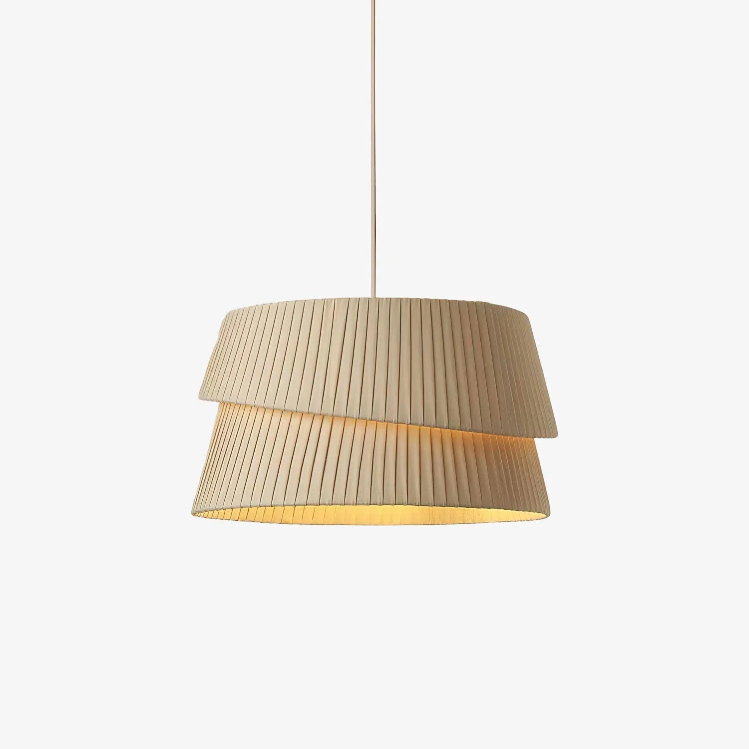 Zarion Lámpara Colgante Beige Tela Escandinavo