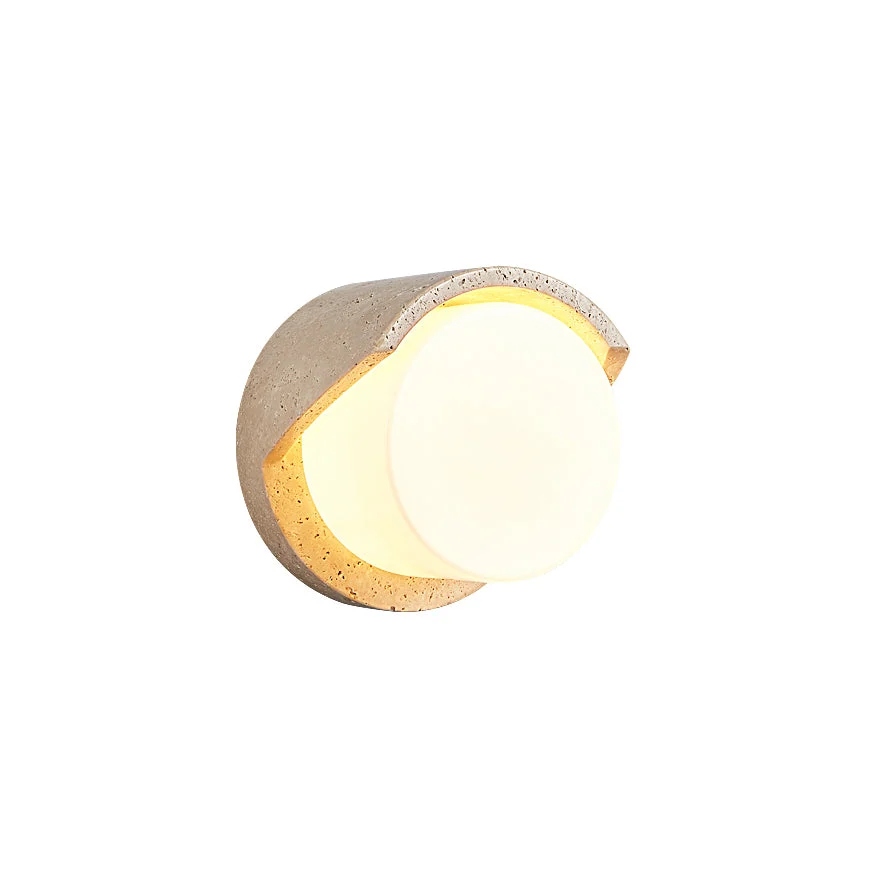 Eurvenara Aplique de pared Travertino Vidrio Moderno Minimalista