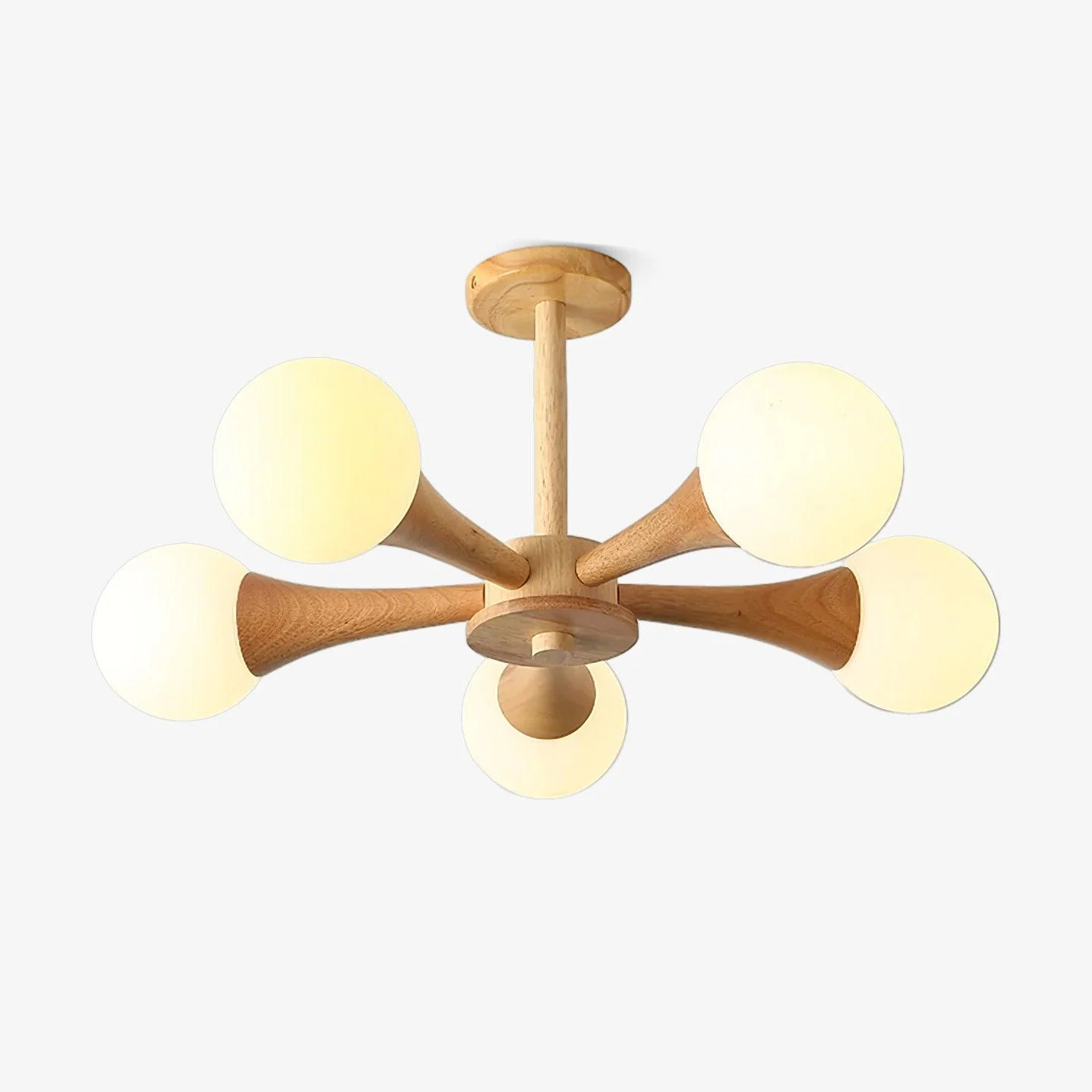 Lustra Lámpara Araña Minimalista =Madera
