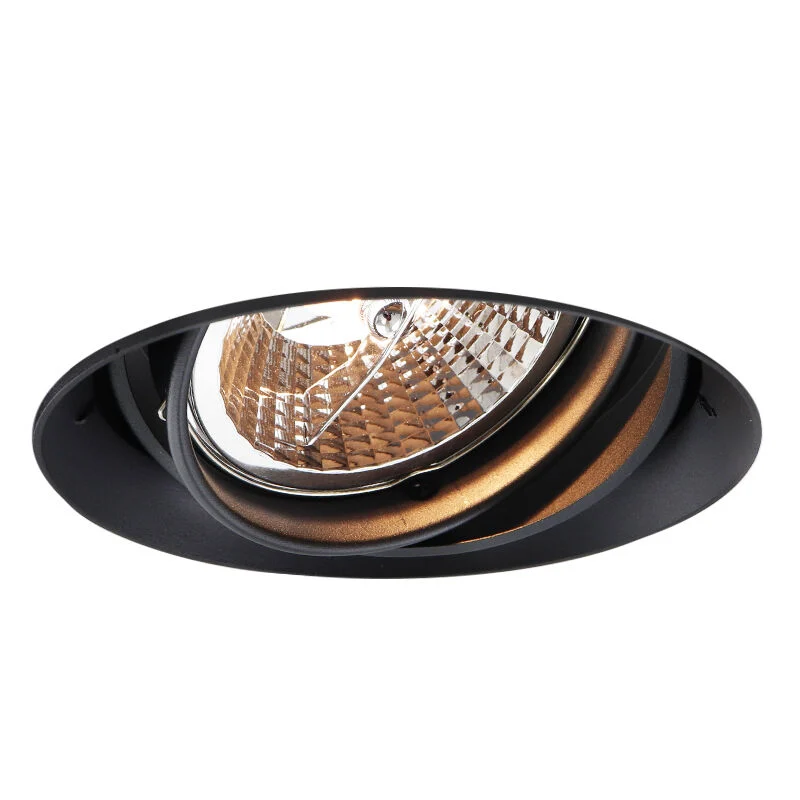Foco empotrable trimless negro moderno, Wilhelm, GU10 AR111