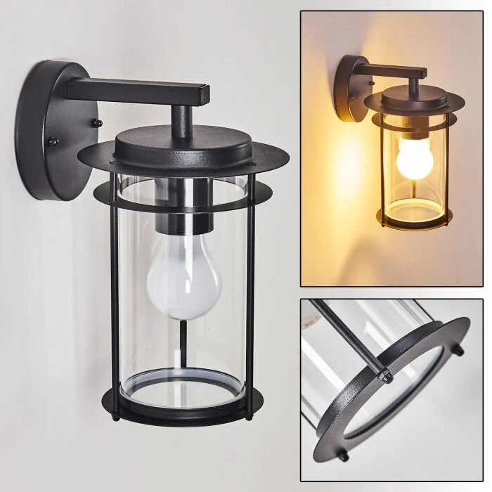 Aigle Aplique para exterior Negro, 1 luz