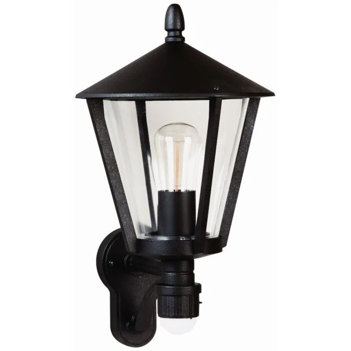 Albert 1815 Aplique para exterior Negro, 1 luz, Sensor de movimiento