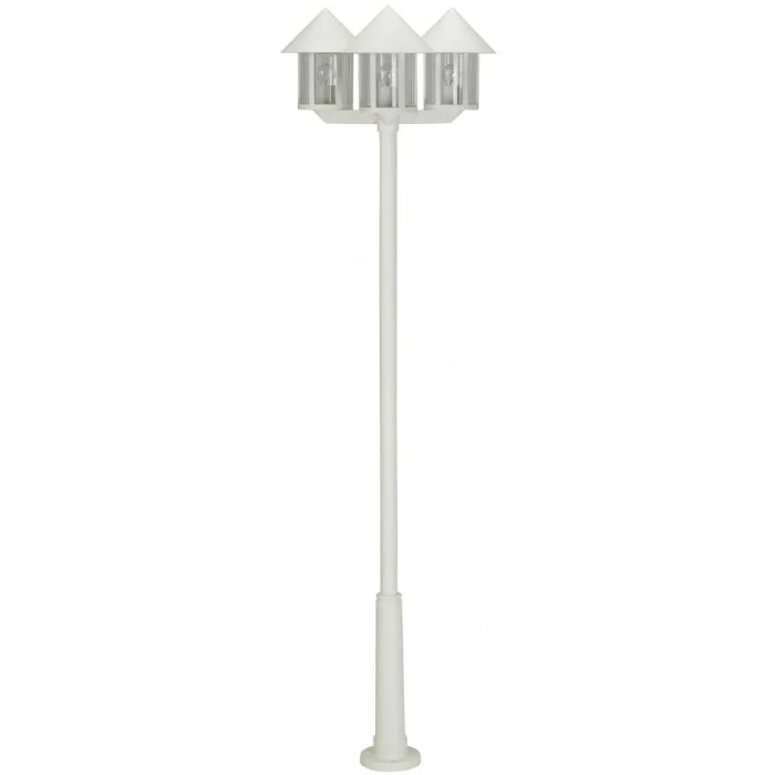 Albert 2042 Lámpara de pie para exterior Blanca, 3 luces