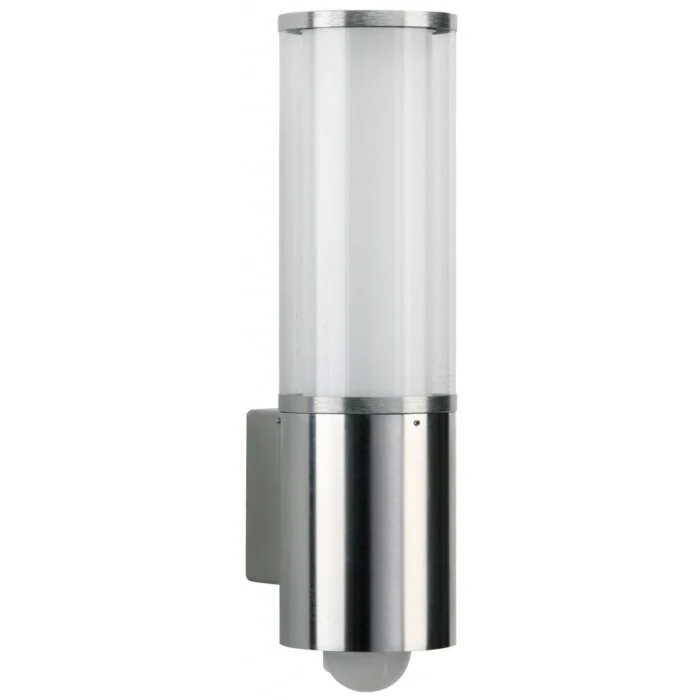 Albert 322 Aplique para exterior Acero inoxidable, 1 luz, Sensor de movimiento
