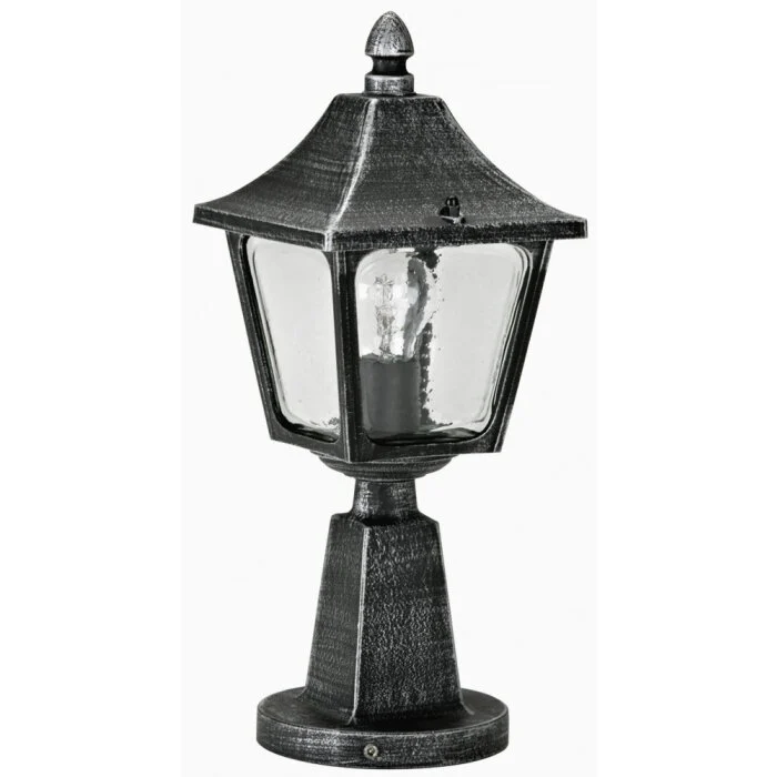 Albert 540 Poste de jardin Negro, Plata, 1 luz