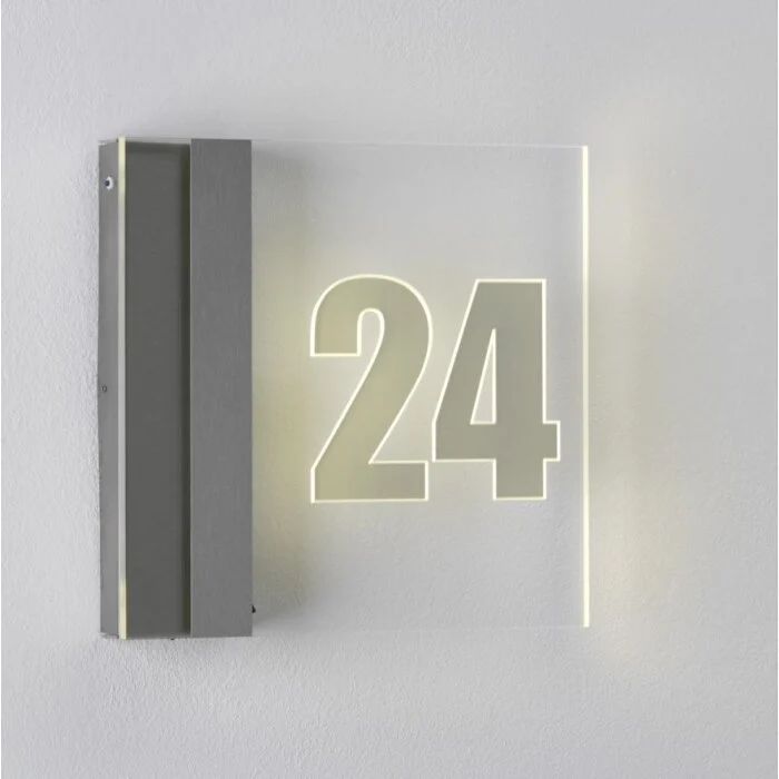 Albert 6006 Número de casa iluminado LED Acero inoxidable, 1 luz