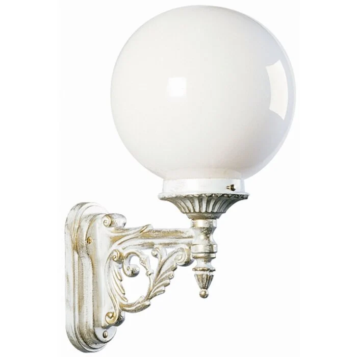 Albert 609 Aplique para exterior dorado, Blanca, 1 luz