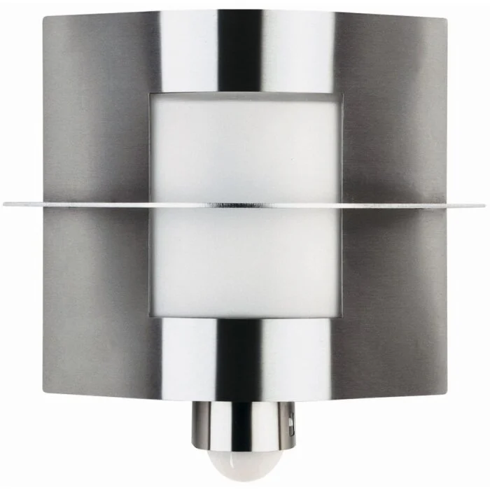 Albert 6101 Aplique para exterior Acero inoxidable, 1 luz, Sensor de movimiento