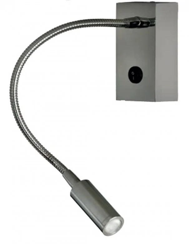 Aplique con Lector e Interruptor Cromado