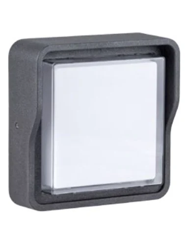 Aplique de exterior Pilot - Iberlamp - Diseño cuadrado en antracita