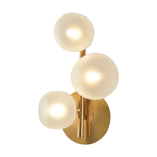 APLIQUE DE PARED 3 LUCES TULIPAS BLANCO OPAL NICOLETTA