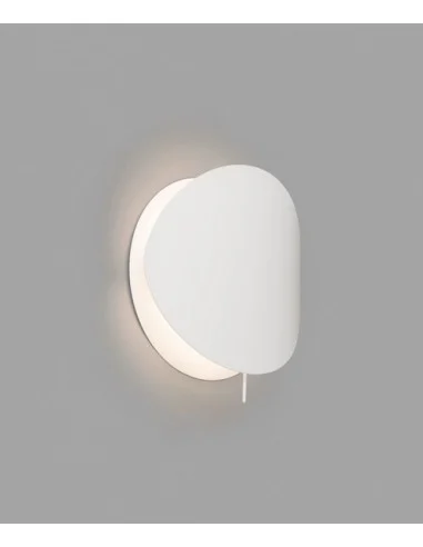 Aplique de pared blanco Ovo - Faro - Luz decorativa, pantalla dirigible, Ø 19 cm
