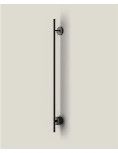 Aplique de pared Clock – Aromas – Lámpara de pared de acero negra mate, LED 3000K, 111 cm