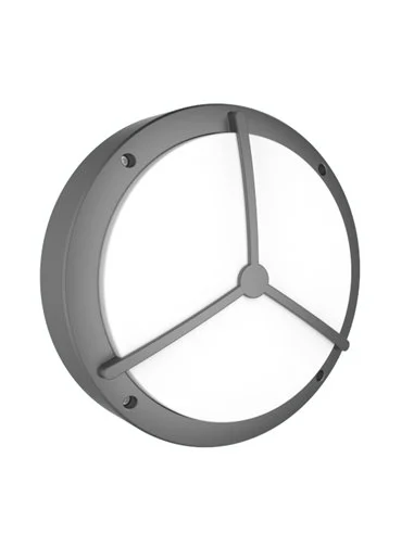 Aplique de pared de exterior Mercedes - Iberlamp - Lámpara redonda en antracita