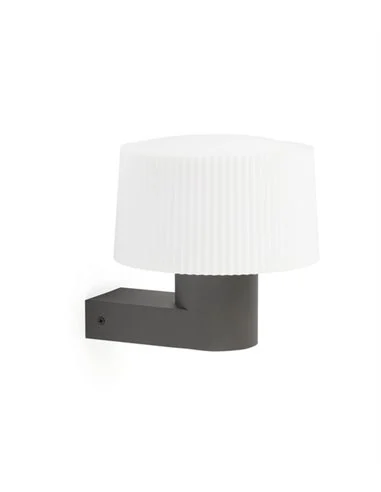 Aplique de pared de exterior Muffin – Faro – Aluminio Gris oscuro, E27
